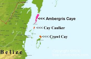 Cay Caulker Belize Map